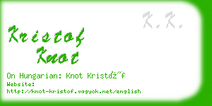 kristof knot business card